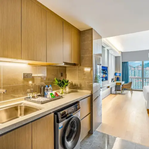 豪华投影双人卧室（100英寸屏幕，席梦思乳胶床垫）